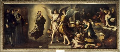 Kuchnia aniołów przedstawia franciszkańskiego mnicha św. Diego d