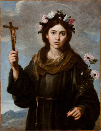 Św. Róża z Viterbo (1233-51) autorstwa Bartolome Esteban school of Murillo