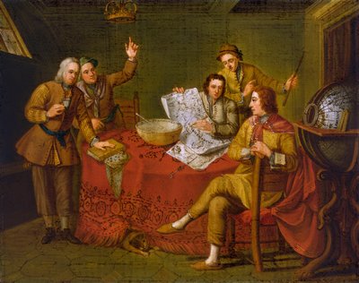 Gustavus Hamilton, 2. wicehrabia Boyne (1639-1723), w kabinie swojego jachtu autorstwa Bartolomeo (after) Nazari
