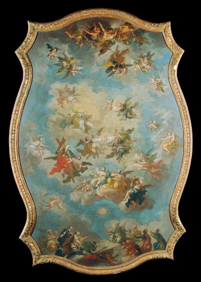 Kult Imienia Mariae - Boska Rada Odkupienia - Upadek Aniołów autorstwa Bartolomeo Altomonte