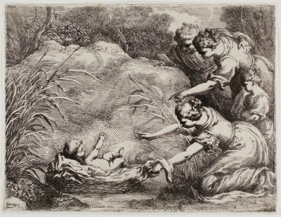 Znalezienie Mojżesza autorstwa Bartolomeo Biscaino