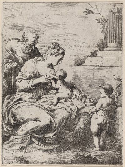 Święta Rodzina ze św. Janem autorstwa Bartolomeo Biscaino
