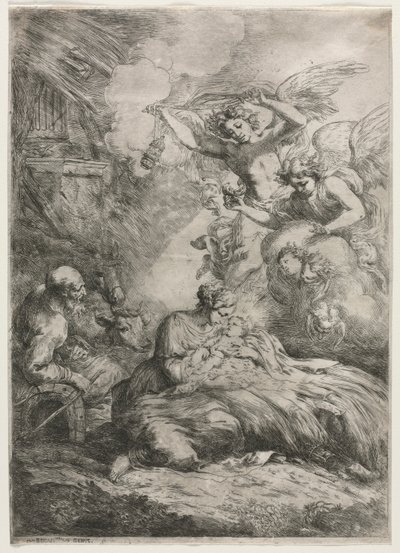 Narodzenie Chrystusa. autorstwa Bartolomeo Biscaino
