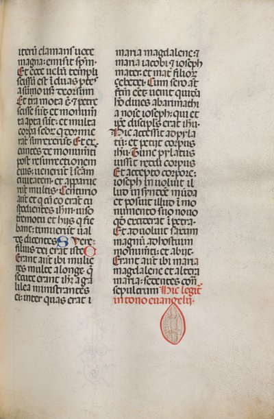 Mszał: Fl. 122: zawiera muzykę dla Hely Hely Lamy itp. w ramach Pasji wg św. Mateusza, 1469. autorstwa Bartolomeo Caporali