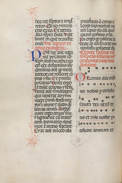 Mszał: Fl. 145v: Muzyka do różnych modlitw, 1469. autorstwa Bartolomeo Caporali