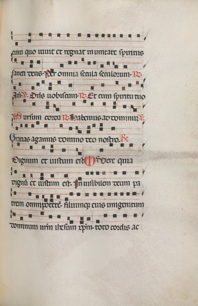 Mszał: Fl. 154: Muzyka na Exultet, 1469 autorstwa Bartolomeo Caporali