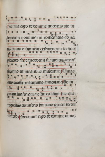 Mszał: Fl. 157: Muzyka na Exultet, 1469 autorstwa Bartolomeo Caporali