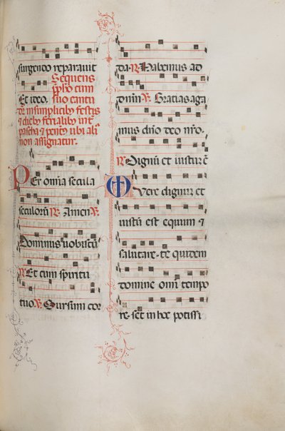 Mszał: Fl. 179: Muzyka do różnych modlitw zwyczajnych, 1469. autorstwa Bartolomeo Caporali