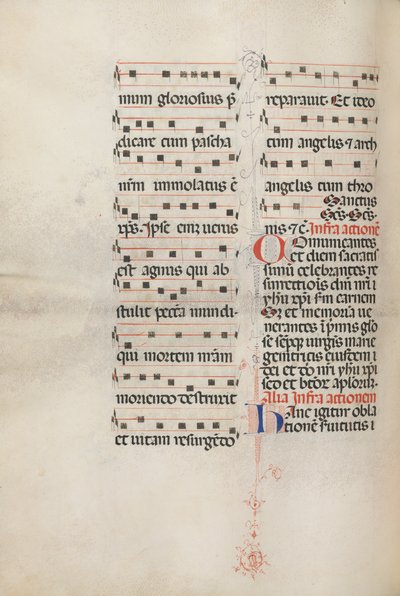Mszał: Fl. 179v: Muzyka do różnych modlitw zwyczajnych, 1469. autorstwa Bartolomeo Caporali