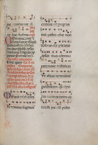 Mszał: Fl. 181: Muzyka do różnych modlitw zwyczajnych, 1469. autorstwa Bartolomeo Caporali