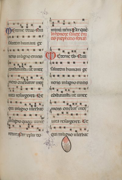 Mszał: Fl. 182: Muzyka do różnych modlitw zwyczajnych, 1469. autorstwa Bartolomeo Caporali