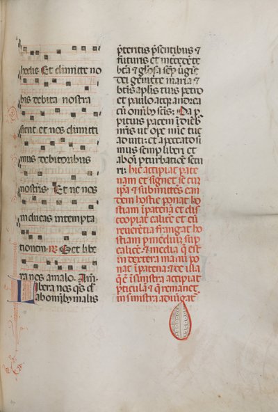 Mszał: Fl. 190: Muzyka do różnych modlitw, 1469. autorstwa Bartolomeo Caporali