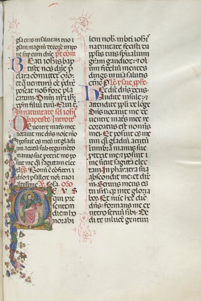 Mszał: Fl. 287: Św. Jan Chrzciciel, 1469. autorstwa Bartolomeo Caporali