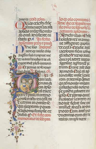 Mszał: Fl. 290v: św. Piotr i Paweł, 1469. autorstwa Bartolomeo Caporali