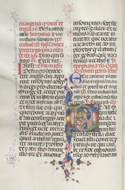 Mszał: Fl. 30v: Pokłon Trzech Króli, 1469. autorstwa Bartolomeo Caporali