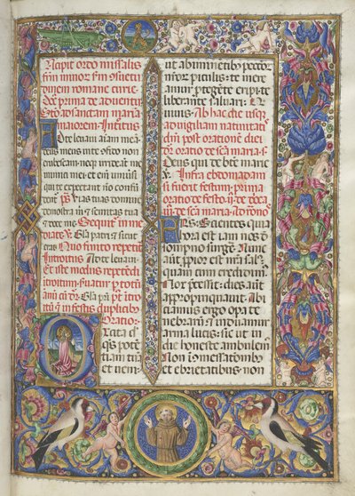 Mszał: Fl. 9: pełne granice Ordo Missalis, 1469 autorstwa Bartolomeo Caporali