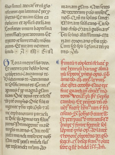 Missale: Folio 400: Kolofon, 1469. autorstwa Bartolomeo Caporali