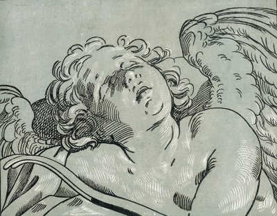 Śpiący amorek, 1630-45. autorstwa Bartolomeo Coriolano