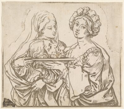 Herodiada i Salome autorstwa Bartolomeo Coriolano after Guido Reni
