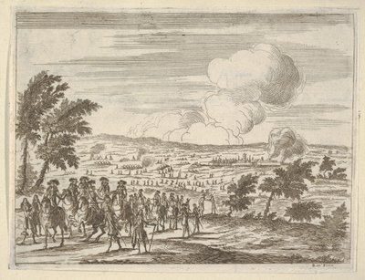 Książę i jego wojska w Casalmaggiore, z Idei chrześcijańskiego księcia i bohatera w…, 1659. autorstwa Bartolomeo Fenice