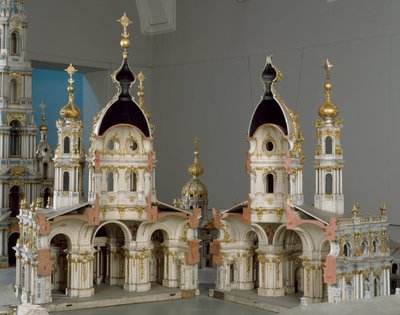 Projekt klasztoru Matki Boskiej Zmartwychwstania (Smolny) w Petersburgu (Petersburg) autorstwa Bartolomeo Franceso Rastrelli
