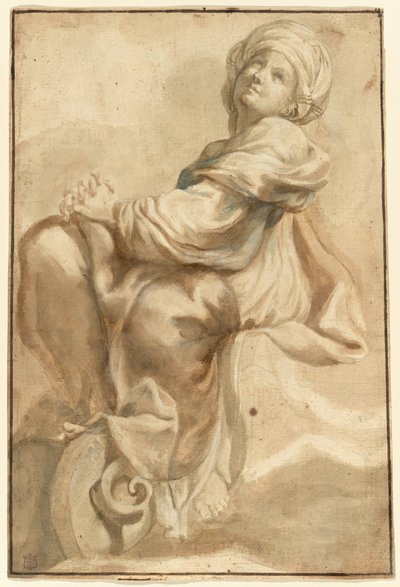 Siedząca Sybilla autorstwa Bartolomeo Guidobono
