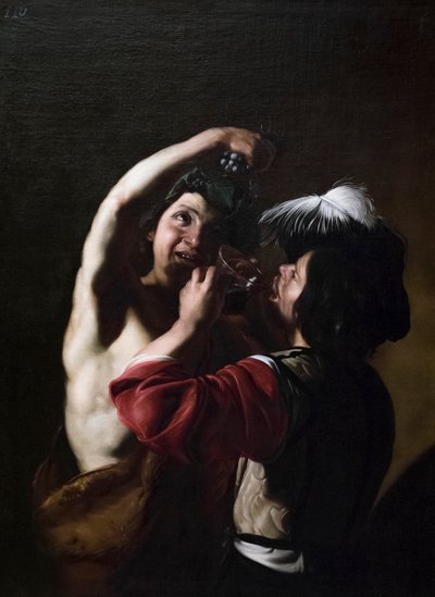 Bachus i pijak autorstwa Bartolomeo Manfredi