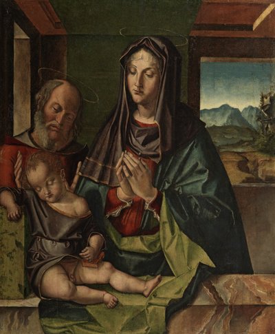 Święta Rodzina, ok. 1500 (olej na desce) autorstwa Bartolomeo Montagna