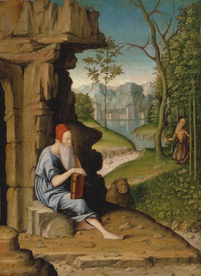 Święty Hieronim na pustyni autorstwa Bartolomeo Montagna
