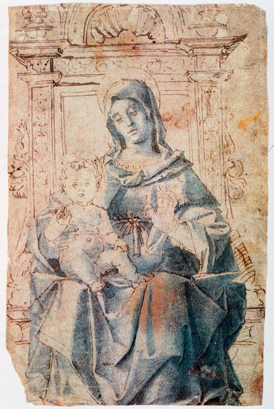 Dziewica z Dzieciątkiem, c1470-1523 autorstwa Bartolomeo Montagna