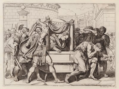 Śmierć Cycerona, 43 p.n.e. (akwaforta) autorstwa Bartolomeo Pinelli