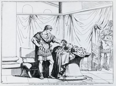 Śmierć Pizona, rycina Bartolomeo Pinelli (1781-1835), z Istoria dell