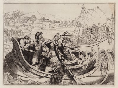 Śmierć Pompejusza, 48 p.n.e. (akwaforta) autorstwa Bartolomeo Pinelli