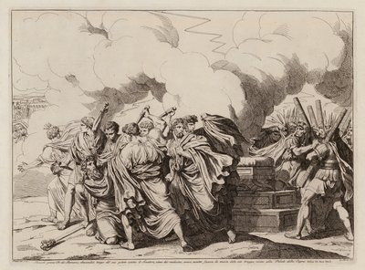 Śmierć Romulusa (akwaforta) autorstwa Bartolomeo Pinelli