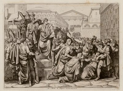 Śmierć Wirginii, 449 p.n.e. (akwaforta) autorstwa Bartolomeo Pinelli