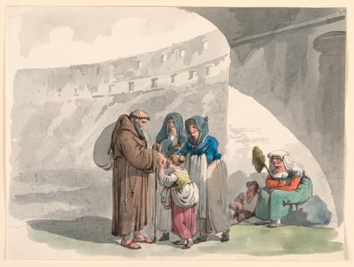Rysunek, Pozdrowienie pustelnika, 1807-08 autorstwa Bartolomeo Pinelli