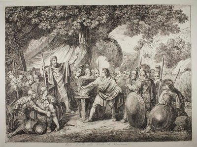 Gajusz Mucjusz Scaevola w obecności Larsa Porseny autorstwa Bartolomeo Pinelli