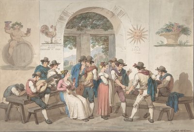 Wnętrze karczmy rzymskiej, 1817., 1817. autorstwa Bartolomeo Pinelli