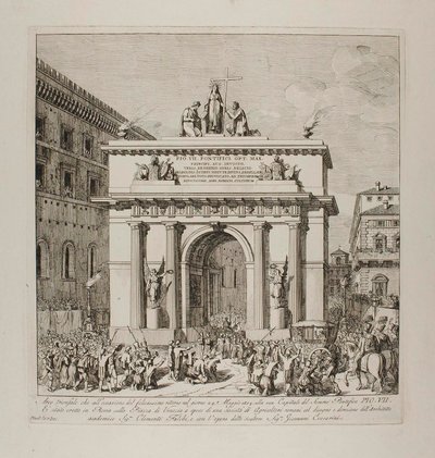 Triumfalny wjazd Piusa VII do Rzymu 24 maja 1814 r. autorstwa Bartolomeo Pinelli