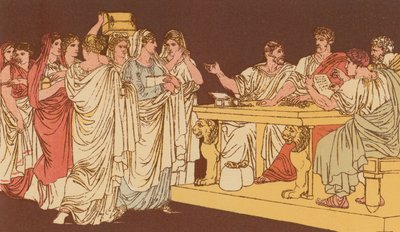 Rzymskie damy przynoszące swoje ozdoby autorstwa Bartolomeo Pinelli