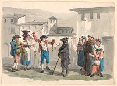 Tańczący niedźwiedź autorstwa Bartolomeo Pinelli