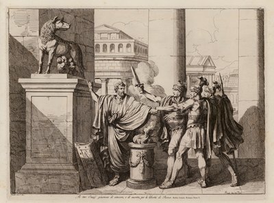 Przysięga Horatii (akwaforta) autorstwa Bartolomeo Pinelli
