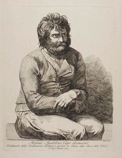 Stefano Spadolino, przywódca bandytów autorstwa Bartolomeo Pinelli