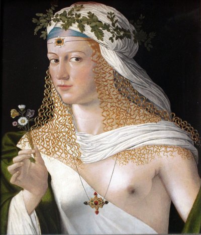 Wyidealizowany portret kurtyzany jako Flory autorstwa Bartolomeo Veneto