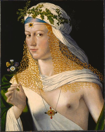 Wyidealizowany portret kurtyzany jako Flory autorstwa Bartolomeo Veneto