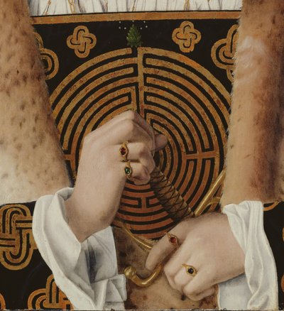 Portret mężczyzny, fragment jego rąk autorstwa Bartolomeo Veneto