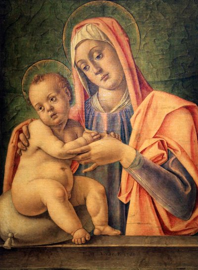 „Madonna z Dzieciątkiem”, 1490 autorstwa Bartolomeo Vivarini