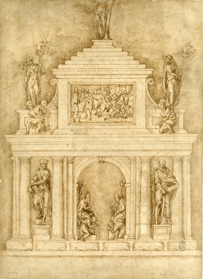 Projekt grobów Leona X i Klemensa VII autorstwa Bartolommeo Bandinelli