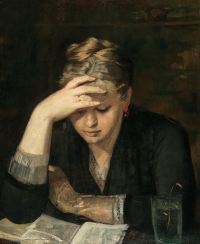 Czytelnik Portret Diny Babaniny, kuzynki artysty. autorstwa Bashkirtseva