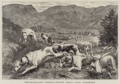 Westmoreland Sports, Hound Trial Race, Grasmere autorstwa Basil Bradley